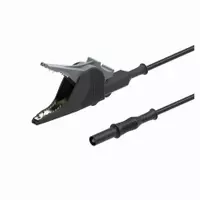4mm Straight Shrouded Banana Plug to Alligator Clip